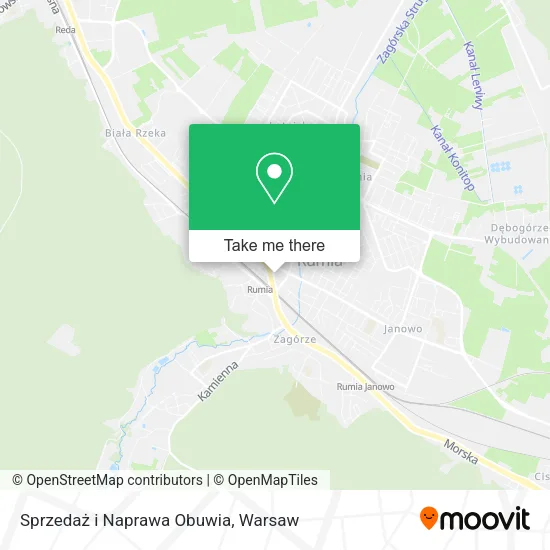 Карта Sprzedaż i Naprawa Obuwia