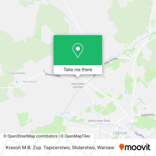 Krasoń M.B. Zup. Tapicerstwo, Stolarstwo map