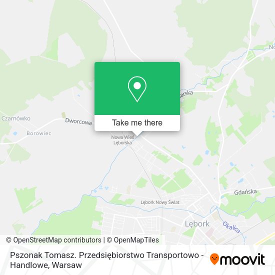 Карта Pszonak Tomasz. Przedsiębiorstwo Transportowo - Handlowe