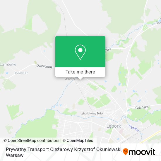 Карта Prywatny Transport Ciężarowy Krzysztof Okuniewski