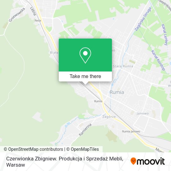 Czerwionka Zbigniew. Produkcja i Sprzedaż Mebli map