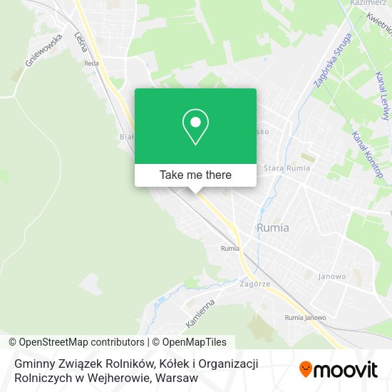 Gminny Związek Rolników, Kółek i Organizacji Rolniczych w Wejherowie map