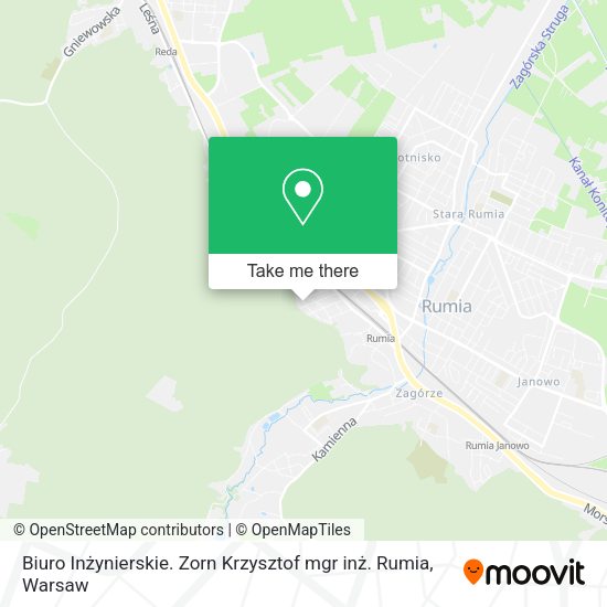 Biuro Inżynierskie. Zorn Krzysztof mgr inż. Rumia map