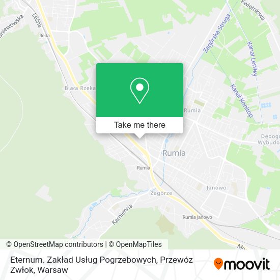 Eternum. Zakład Usług Pogrzebowych, Przewóz Zwłok map