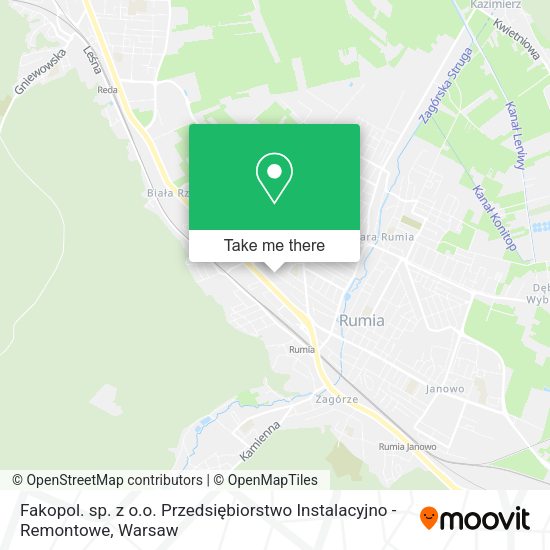 Карта Fakopol. sp. z o.o. Przedsiębiorstwo Instalacyjno - Remontowe