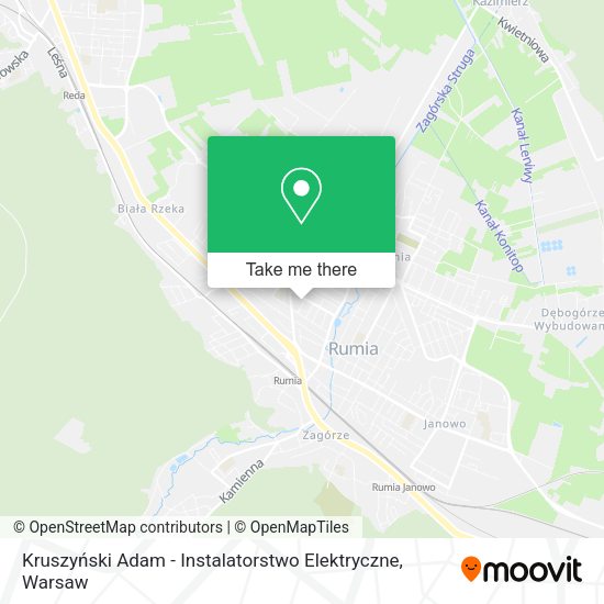 Карта Kruszyński Adam - Instalatorstwo Elektryczne