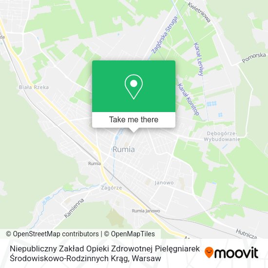 Niepubliczny Zakład Opieki Zdrowotnej Pielęgniarek Środowiskowo-Rodzinnych Krąg map