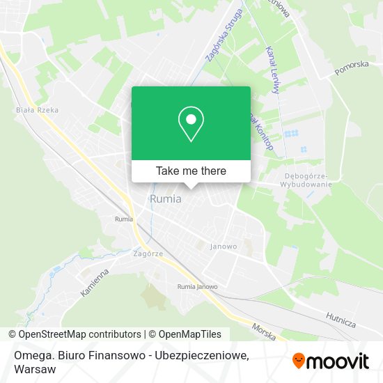 Omega. Biuro Finansowo - Ubezpieczeniowe map