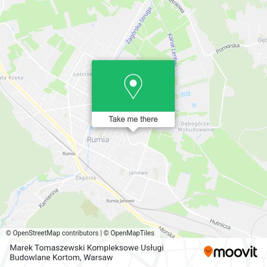 Marek Tomaszewski Kompleksowe Usługi Budowlane Kortom map