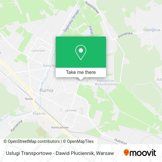 Usługi Transportowe - Dawid Płuciennik map