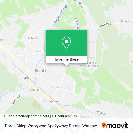 Карта Dorex Sklep Warzywno-Spożywczy Rumia