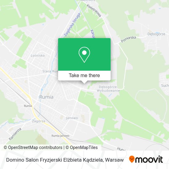 Карта Domino Salon Fryzjerski Elżbieta Kądziela