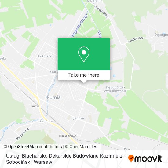 Usługi Blacharsko Dekarskie Budowlane Kazimierz Sobociński map