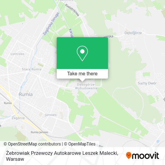 Żebrowiak Przewozy Autokarowe Leszek Malecki map