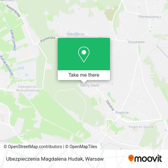 Ubezpieczenia Magdalena Hudak map