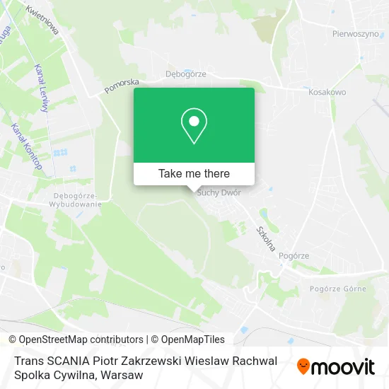 Карта Trans SCANIA Piotr Zakrzewski Wieslaw Rachwal Spolka Cywilna