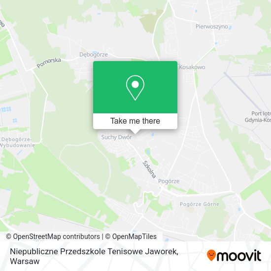 Niepubliczne Przedszkole Tenisowe Jaworek map