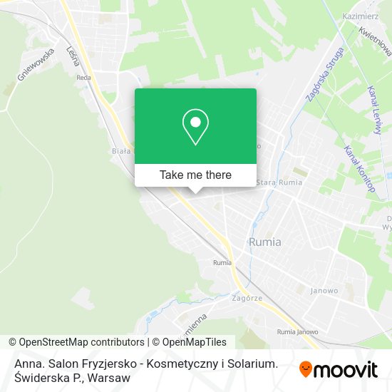 Anna. Salon Fryzjersko - Kosmetyczny i Solarium. Świderska P. map