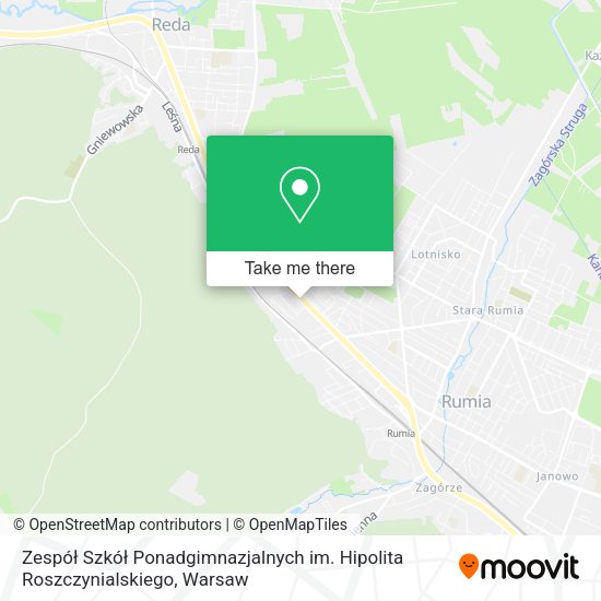 Zespół Szkół Ponadgimnazjalnych im. Hipolita Roszczynialskiego map