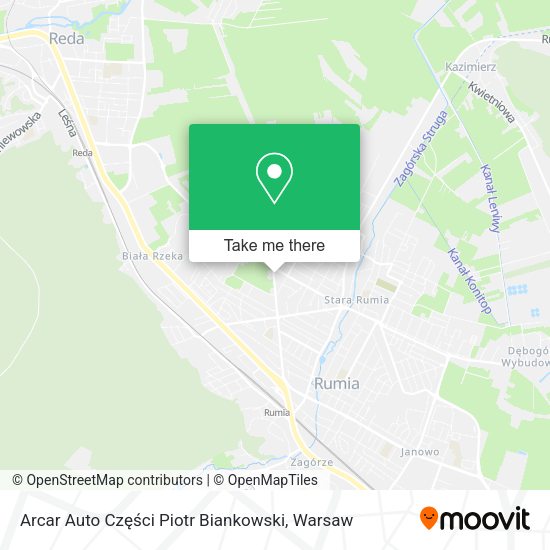 Arcar Auto Części Piotr Biankowski map