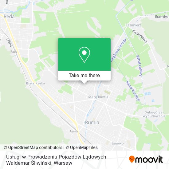 Usługi w Prowadzeniu Pojazdów Lądowych Waldemar Śliwiński map