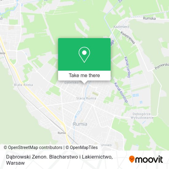 Dąbrowski Zenon. Blacharstwo i Lakiernictwo map