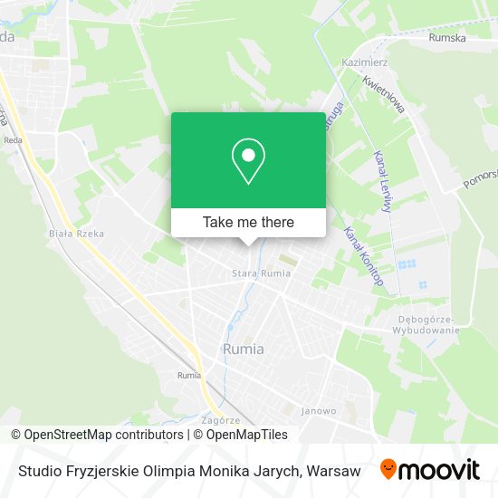 Studio Fryzjerskie Olimpia Monika Jarych map