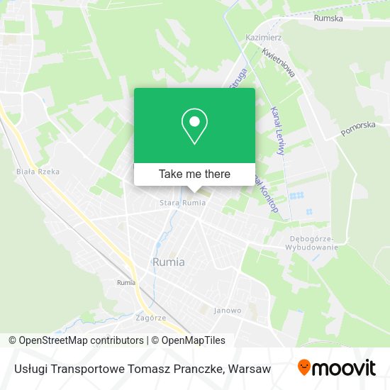 Usługi Transportowe Tomasz Pranczke map