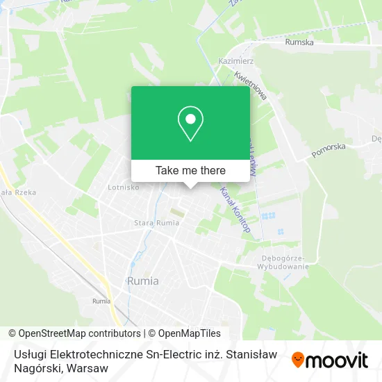 Карта Usługi Elektrotechniczne Sn-Electric inż. Stanisław Nagórski