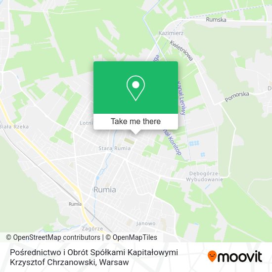 Pośrednictwo i Obrót Spółkami Kapitałowymi Krzysztof Chrzanowski map