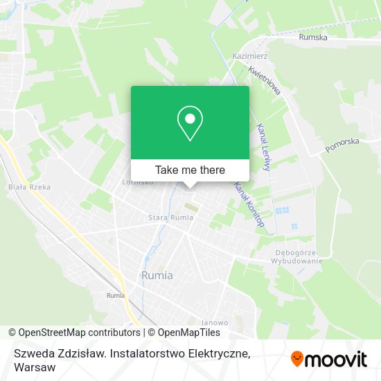 Карта Szweda Zdzisław. Instalatorstwo Elektryczne