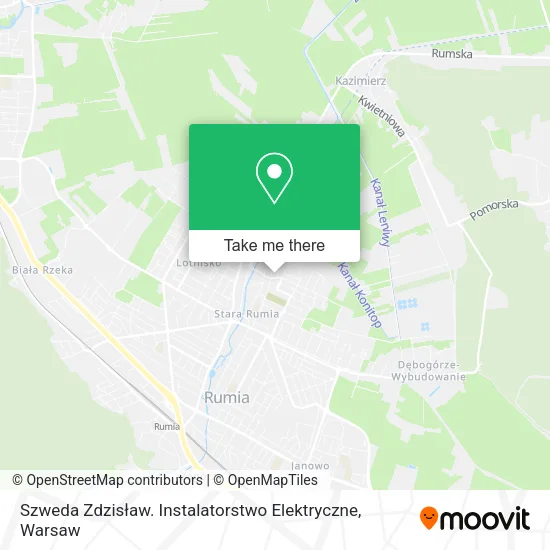 Карта Szweda Zdzisław. Instalatorstwo Elektryczne