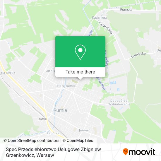 Spec Przedsiębiorstwo Usługowe Zbigniew Grzenkowicz map