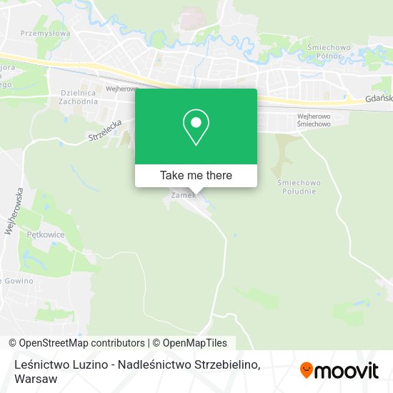 Leśnictwo Luzino - Nadleśnictwo Strzebielino map