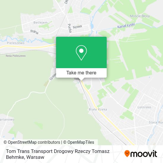 Tom Trans Transport Drogowy Rzeczy Tomasz Behmke map