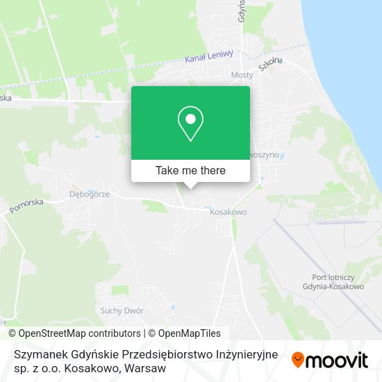 Szymanek Gdyńskie Przedsiębiorstwo Inżynieryjne sp. z o.o. Kosakowo map