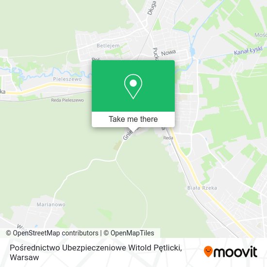 Pośrednictwo Ubezpieczeniowe Witold Pętlicki map