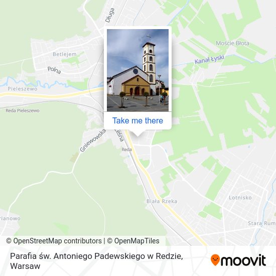 Parafia św. Antoniego Padewskiego w Redzie map