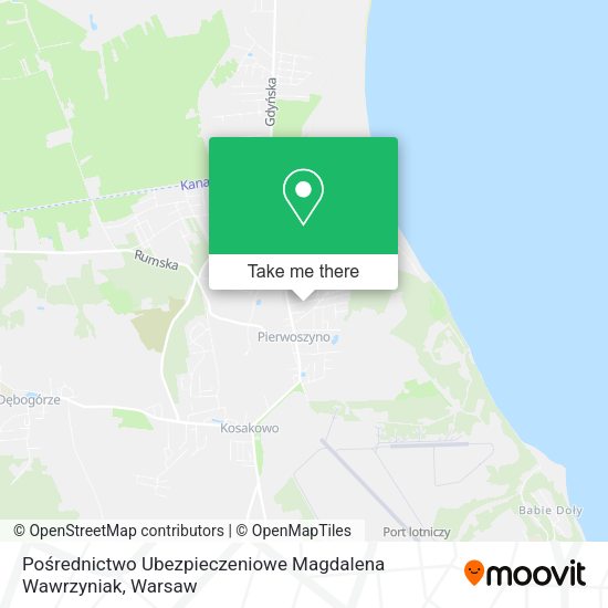 Pośrednictwo Ubezpieczeniowe Magdalena Wawrzyniak map