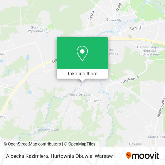 Albecka Kazimiera. Hurtownia Obuwia map