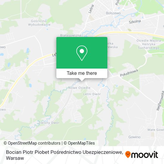 Bocian Piotr Piobet Pośrednictwo Ubezpieczeniowe map