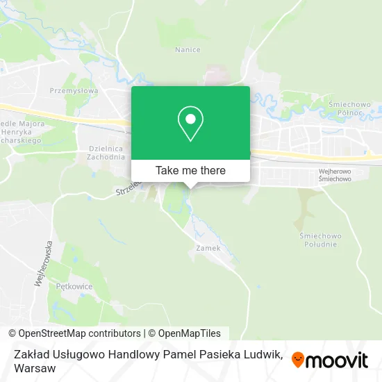 Карта Zakład Usługowo Handlowy Pamel Pasieka Ludwik