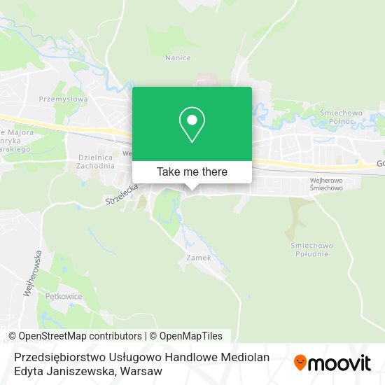 Przedsiębiorstwo Usługowo Handlowe Mediolan Edyta Janiszewska map