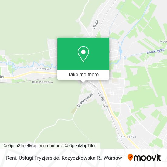 Reni. Usługi Fryzjerskie. Kożyczkowska R. map