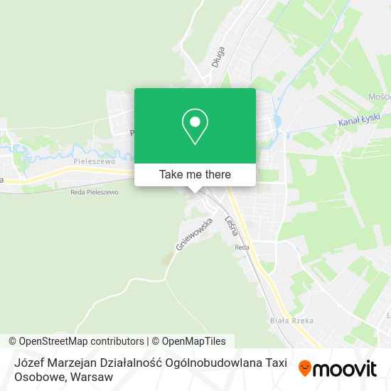 Józef Marzejan Działalność Ogólnobudowlana Taxi Osobowe map