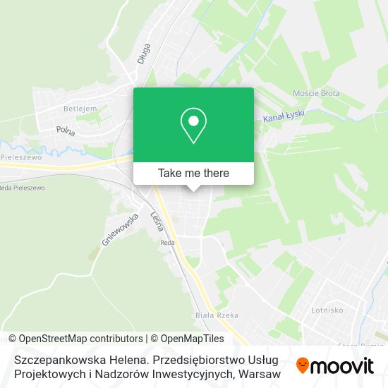 Szczepankowska Helena. Przedsiębiorstwo Usług Projektowych i Nadzorów Inwestycyjnych map