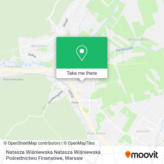 Natasza Wiśniewska Natasza Wiśniewska Pośrednictwo Finansowe map