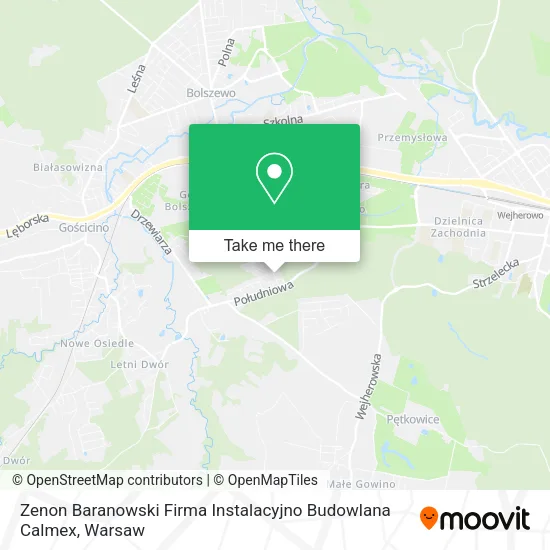Карта Zenon Baranowski Firma Instalacyjno Budowlana Calmex