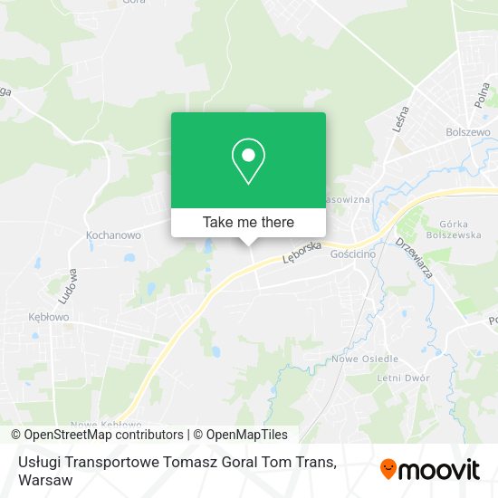 Usługi Transportowe Tomasz Goral Tom Trans map