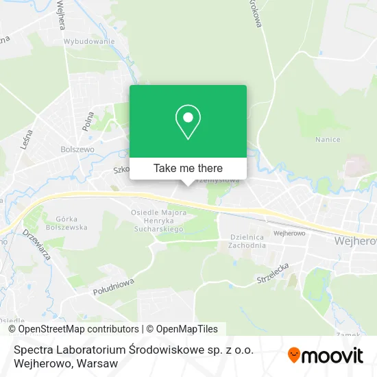 Карта Spectra Laboratorium Środowiskowe sp. z o.o. Wejherowo